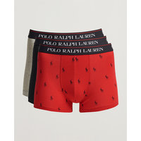 Polo Ralph Lauren 3-Pack Cotton Stretch Trunk Heather/Red PP/Black