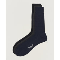 3-Pack Naish Merino/Nylon Sock Navy/Black/Charcoal, Pantherella