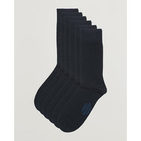 6-Pack True Cotton Socks Dark Navy, Amanda Christensen
