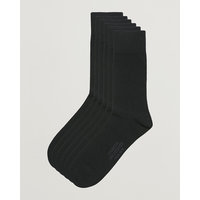 6-Pack True Cotton Socks Black, Amanda Christensen