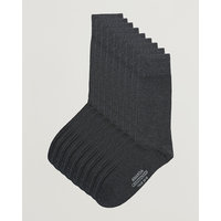 9-Pack True Cotton Socks Antrachite Melange, Amanda Christensen