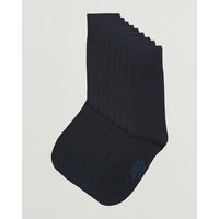 9-Pack True Cotton Socks Dark Navy, Amanda Christensen