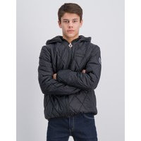 Svea, Quilted Hood Jacket, Musta, Takit / Fleecet / Liivit till Pojat, 130 cm