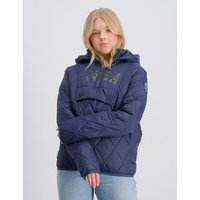 Svea, Quilted Anorak Hood Jacket, Sininen, Takit / Fleecet / Liivit till Tytöt, 160 cm