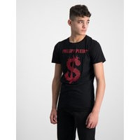 Philipp Plein, T-shirt Round Neck SS Dollar, Musta, T-paidat/Paidat till Tytöt, 16 vuotta