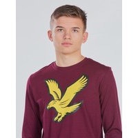 Lyle & Scott, L/S Eagle Logo T-Shirt, Punainen, T-paidat/Paidat till Pojat, 14-15 vuotta