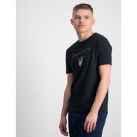 Gant, SHIELD LOGO T-SHIRT, Musta, T-paidat/Paidat till Tytöt, 170 cm