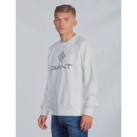 Gant, LOCK-UP CREWNECK, Valkoinen, Neuleet/Neuletakit till Tytöt, 176 cm