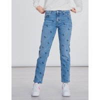 Gant, AO EMBROIDERED CROPPED JEAN, Sininen, Farkut till Tytöt, 176 cm