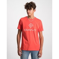 Gant, GANT LOCK UP SS T-SHIRT, Oranssi, T-paidat/Paidat till Tytöt, 134-140