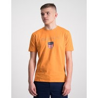 Gant, GANT SHIELD SS T-SHIRT, Oranssi, T-paidat/Paidat till Tytöt, 176 cm