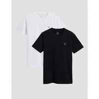 Gant, C-NECK T-SHIRT 2-PACK, Musta, T-paidat/Paidat till Pojat, 122-128