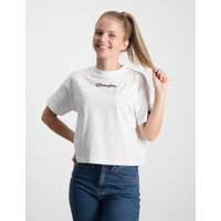 Champion, Crewneck T-Shirt, Valkoinen, T-paidat/Paidat till Tytöt, 152 cm