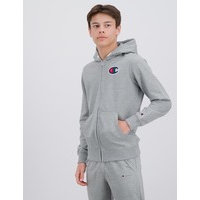 Champion, Hooded Full Zip Sweatshirt, Harmaa, Hupparit till Tytöt, M