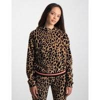 Scotch & Soda, Oversized half-zip velour leopard hoody, Kirjava, Hupparit till Tytöt, 16 vuotta