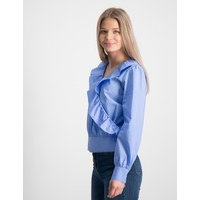 Scotch & Soda, Crispy cotton ruffle wrapover top, Sininen, Topit / Puserot till Tytöt, 16 vuotta