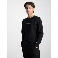 Calvin Klein, EMBROIDERED LOGO SWEATSHIRT, Musta, Neuleet/Neuletakit till Tytöt, 12 vuotta