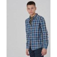 Tommy Hilfiger, SOFT CHECK SHIRT L/S, Sininen, Kauluspaidat till Pojat, 10 vuotta