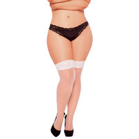 Seven til Midnight Plus Size Thigh Highs Valkoiset Sukat