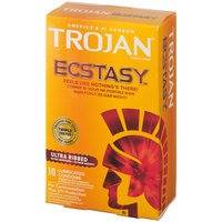 Trojan Ecstasy Ultra Ribbed Kondomit 10 kpl