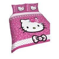 Hello Kitty Childrens Girls Sommerwind Reversible Duvet Cover Bedding Set