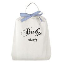 Bag-all Baby Fancy Blue Kangaskassi 100% Puuvilla 33x31x6 cm Musta/Valkoinen