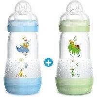 MAM Easy Start -koliikkopullo - 260ml - 0 - 6 kuukautta - Flow Teat 2 - Set of 2 - Boy