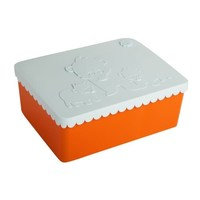 Blafre, Lunch box with 3 compartments, Bear, Light blue/Orange, BLAFRE