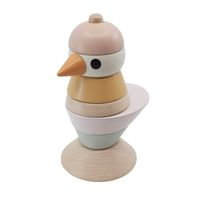 sebra, Wooden stacking bird cotton candy pink, Sebra