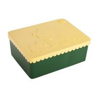 Blafre, Lunch box with 3 compartments, Bear, Light yellow/Dark green, BLAFRE