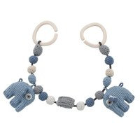 sebra, Crochet pram chain Fanto the elephant powder blue, Sebra