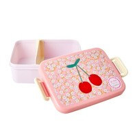 Rice, Lunchbox with Divider Small Flowers and Cherry Print L