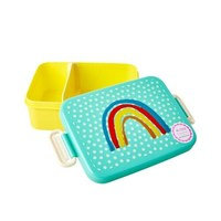 Rice, Lunchbox with Divider Rainbow and Stars Print L