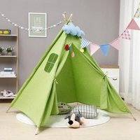 Iso vauvan teltta tipi lasten teepee puuvilla kangas wigwam, teepee 10-tyyppinen leikkimökki lasten teltta 1,35m, Slowmoose