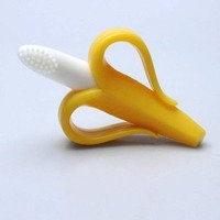 1Pc Silicone Banana Shape Teether Chew Toy, Slowmoose