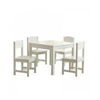 KidKraft bord med 4 stole landlig stil hvid