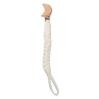 Baby Dummy Chain Pacifier Clip Crochet Cotton Soother Holder Wooden Toy, Slowmoose