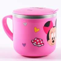 Disney Cute Cartoon Milk Cup 300ml Creative Drink Water Juice Cup Mickey Stainless Steel Mugs, Slowmoose