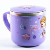 Disney Cute Cartoon Milk Cup 300ml Creative Drink Water Juice Cup Mickey Stainless Steel Mugs, Slowmoose