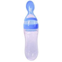 Newborn Baby Squeezing Feeding Bottle Silicone Training Rice Spoon Infant Cereal Food Supplement Feeder, Slowmoose