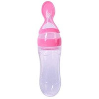 Newborn Baby Squeezing Feeding Bottle Silicone Training Rice Spoon Infant Cereal Food Supplement Feeder, Slowmoose