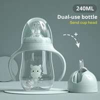 Baby Bottles Drinking Cup, Feeding Bottle, Wide, Multifunctional, Milk, Water, Dual-use, Bpa Free, Slowmoose