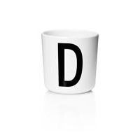 Design Letters - Personal Melamine Cup D - White (20201000D)