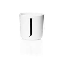 Design Letters - Personal Melamine Cup J - White (20201000J)