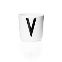 Design Letters - Personal Melamine Cup V - White (20201000V)