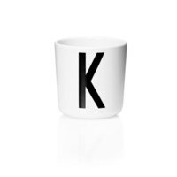 Design Letters - Personal Melamine Cup K - White (20201000K)