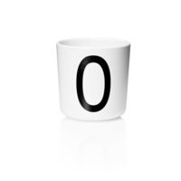 Design Letters - Personal Melamine Cup O - White (20201000O)