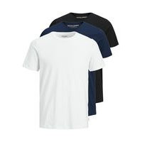 3-pack luomupuuvillainen plus-koon t-paita, jack & jones