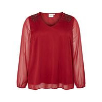Embellished sheer blouse, Junarose