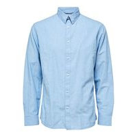 Linen-organic cotton blend shirt, Selected